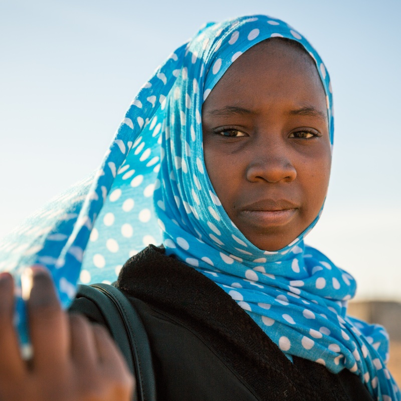 Aichetou Mint Mohamed Ali, 14 is in class 8, the second year of lower primary at the College Riyad 5, Tarhil, Nouakchott, Mauritania. 