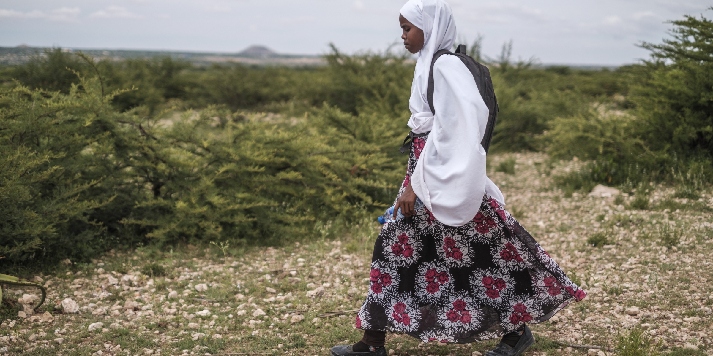 In Somaliland, consecutive failed rainy seasons have led to high numbers of people being on the move in search of food and water—with increased numbers of children out of school. Credit: GPE/AP