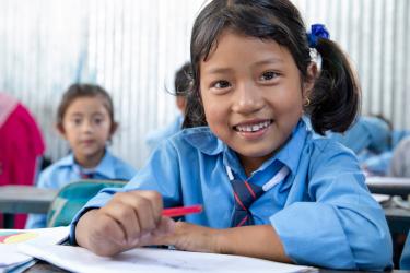 A class 2 student at Shree Krishna Ratna School in Chautara, Ward 5, Sindhupalchowk District, Nepal. Credit: GPE/Kelley Lynch A class 2 student at Shree Krishna Ratna School in Chautara, Ward 5, Sindhupalchowk District, Nepal. Credit: GPE/Kelley Lynch